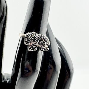 Vintage Elephant Ring Adjustable Retro Boho Spiritual Southwestern Size 4